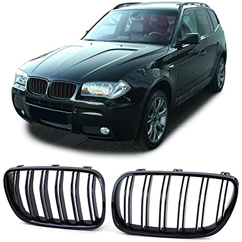 Sport Kühlergrill Doppelsteg Performance Glanz passt für BMW X3 E83 06-11