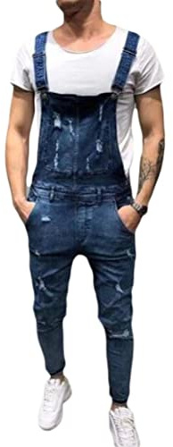 Onsoyours Salopette Jeans Homme Grande Taille Skinny Vintage De Travail Salopette De Travail Pas Cher Pantalon en Denim Jeans à Bretelles Jumpsuit Streetwear