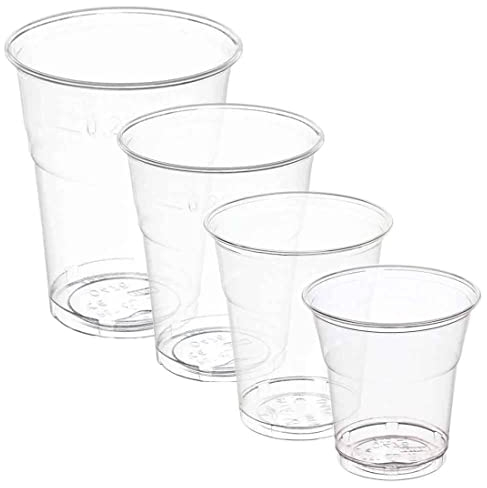 MAQA 50 pz Bicchieri cocktail trasparenti 100-120-250-400 ml bicchieri kristal riciclabili bicchieri birra e acqua bicchiere rigido asporto 250 ML