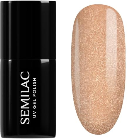 Semilac UV Nagellack Hybrid 307 Golden Icing 7ml Kollektion Festive Wonder Colors
