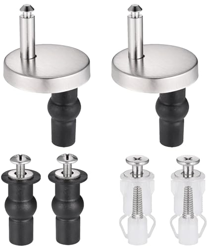 ANFENGLOU 6 Stück Schrauben für Toilettensitz, Scharnier für Toilettendeckel WC Sitz Befestigung Klodeckel Edelstahl, Toiletten Sitz Reparatur Teile, Toiletten Sitz Schrauben Zubehör