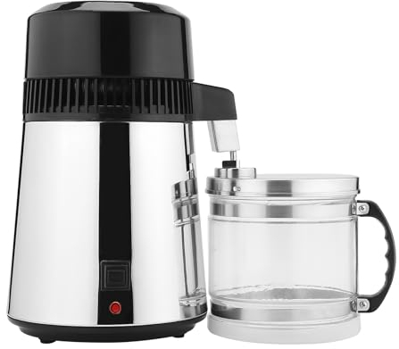 Uezeth 4L Distilled Water Purifier Machine, Water Distillers For The Home, 750w Water Distiller With Bpa-Free Container, Stainless Steel Interior, Home Use Water Filter Maker (Black)