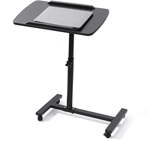 Betttisch auf Rollen, zusammenklappbarer Laptop-Ständer, tragbarer, fauler Computertisch, beweglicher Laptop-Stehschreibtisch, Nachttisch, Schlafzimmermöbel, höhenverstellbar