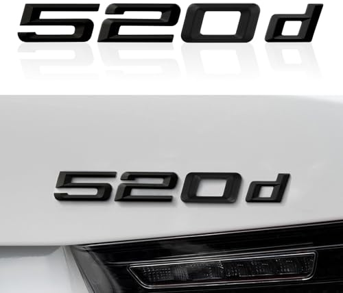 520d Auto Número Letras Palabra Emblemas de maletero ABS Insignia Pegatina Carta Tronco Tapa Compatible con Accesorios de Decoración BMW