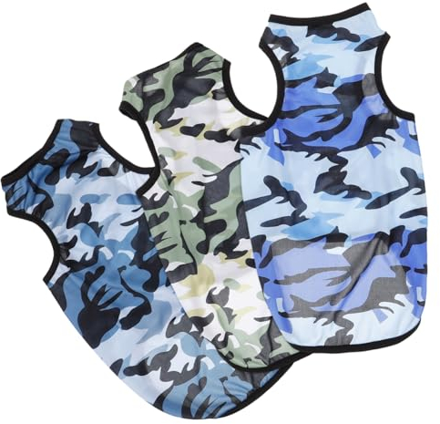 VILLFUL 3stücke Teiliges Camouflage-hundeshirt Für Welpen Atmungsaktives Outfit Für Hunde XL Für Sommeraktivitäten Reisen Und Feiern