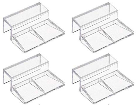 Glixoft 4pc Multi-funktionale Aquarium Deckel Unterstützung Clip Langlebig Acryl Clip Halter Aquarium Abdeckung Clip Halter Hause Aquarium Zubehör