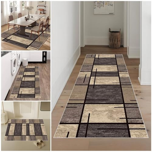 Lmyoieqm Tappeto Extra Lungo per corridoio Tappeto per Corridoio Tappeto Cucina Passatoia Antiscivolo Lavabile Tappeto Corridoio per Ingresso Camera da Letto Lavanderia Cucina Scale 40 x 250 cm