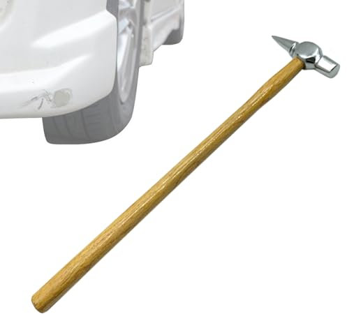 Marteau à débosseler en métal avec manche en bois - Outil à main fiable pour réparer les bosses de carrosserie et le travail du bois. Ce marteau de carrosserie est idéal pour les bricoleurs et a été