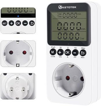 Medidor de energía CA Digital de 220V, vatímetro, voltímetro, amperímetro, potencia Kwh, medidor de potencia LCD, Analizador de consumo eléctrico(EU with backlight)