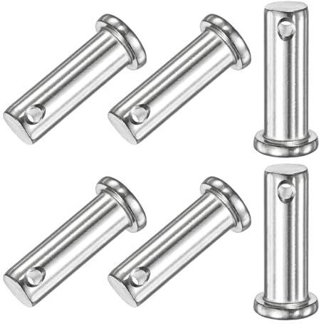 M METERXITY 6-Pack Single Hole Clevis Pins, M10 x 30mm 304 Stainless Steel Flat Head Clevis Pins for Mechanical Linkage/Fixed Parts/Ship Rigging, Link Hinge Pin Reusable