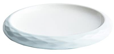 Plato de cerámica for Servir, Plato Llano, Bandeja for Servir, Plato Llano Redondo de cerámica, Plato de Restaurante, vajilla, Plato de repostería, Plato de Postre, Plato Llano(24cm)