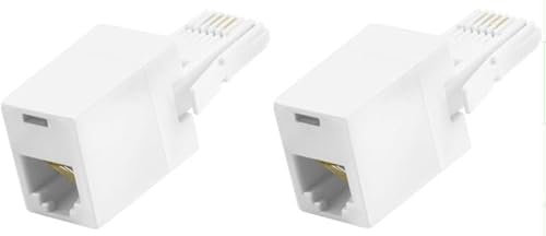 Rj11 to Bt Adapter, 2Pcs Phone to Ethernet Adapter, Rj11 to Bt Socket Adapter, P hone Adapte r Converter, Wire Spool A dapte r, P hone Jack to Ethernet A dapte r Connector for R j11 Universal Lead