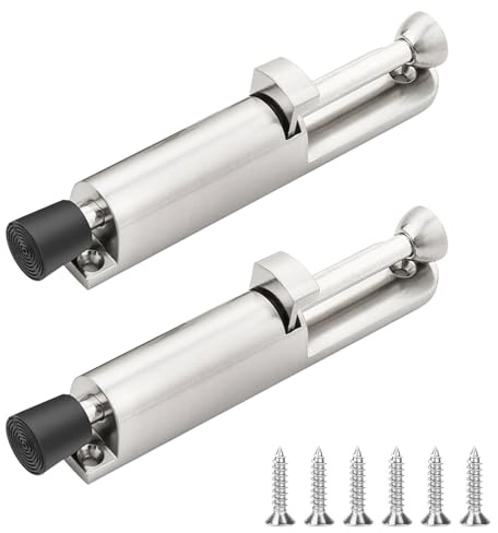 VZU 2 Stück Türstopper Boden, Fußtürstopper, Zinklegierung Türstopper, Türfeststeller, Türfeststeller Wohnwagen, Für Innen Und Aussenbereich Garagentor Balkontür, mit 6 Schrauben