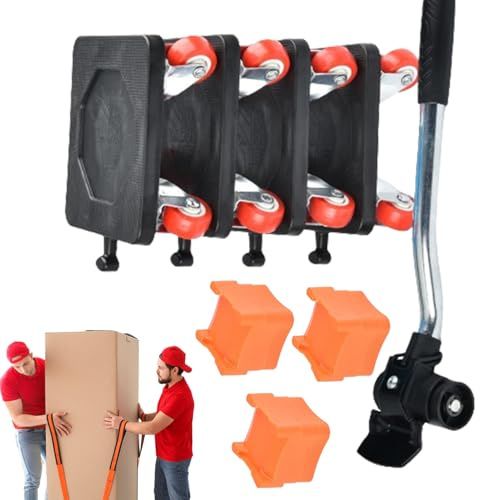 Outils de déménagement de Meubles – Outil de Levier pour déménagement de Meubles | Outils de Levage de Meubles | Ensemble de roulettes coulissantes avec, Ensemble de Roues Mobiles pour