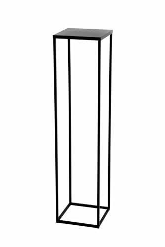 FRAMADO - Pflanzenständer Ferro - 24x24x100cm - Farbe Schwarz - für Zimmerblumen - Metallregal - Dekorativer Tisch - Blumenständer - für Zimmerecke, Wohnzimmer, Balkon