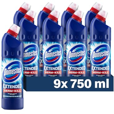 Domestos Original Bleach Kills 99.9% Bacteria and Virus 9 X 750ml