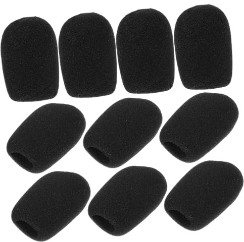 Mikikit 10 Piezas Fundas de Esponja para Microfono Paravientos para Microfono de Escenario Accesorio de Mano Estandar Cubierta de Esponja