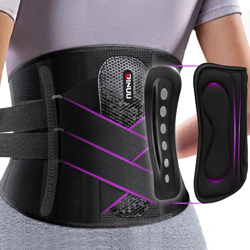 Dual X-Back Brace for Lower Back Pain Relief with Bionic Support System, 8X Powerful Lumbar Support Belt for Men Women, Back Support Belt with 3D Pad, Breathable Back Support Brace with Adjustable Strap for Herniated Disc, Sciatica, Heavy Lifting, Work