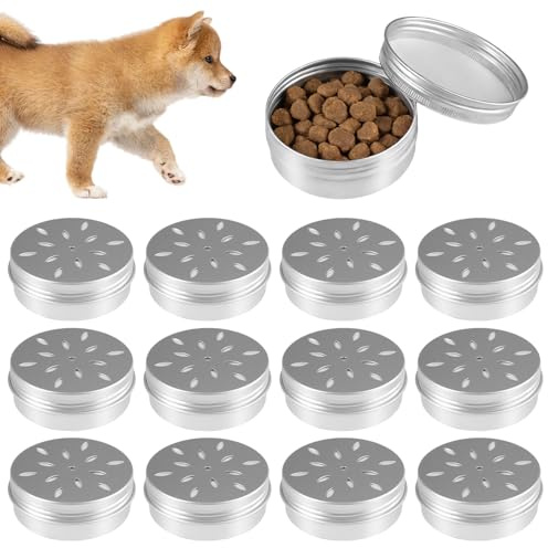 12 st hunddoft-träningslåda, 60 ml aluminium hunddoft, burkar med ventilation