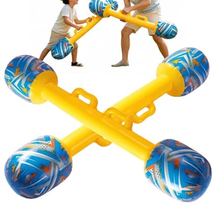 Aufblasbare Kampfstäbchen,Gartenspielzeug 2 Stück | Gartenspiel | Für Kinder, Teenager und Erwachsene Für Party, Weihnachten, Geburtstag, Treffen, Hof, , Garten I