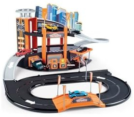 Majorette - Garage Motor City Plus - 1 Véhicule Inclus - Ascenseur + Atelier Mécanique - Fabriqué en France - 212058213