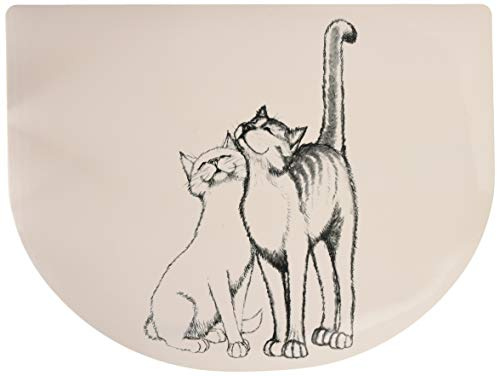 Trixie 24540 Napfunterlage, Schmusekatzen, 40 × 30 cm, weiß
