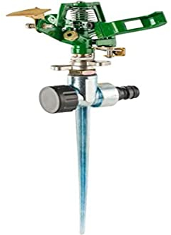 QLG 00976 Arroseur Circulaire sur Pique Tête en Métal Gris