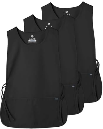 Adar Universal Cobbler Apron 3 Pack - Unisex Cobbler Apron - 7023 - Black - R