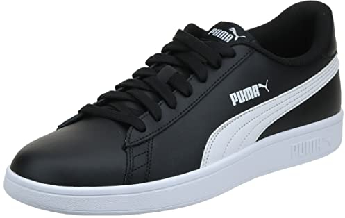 PUMA Unisex Puma Smash v2 L Low-Top, Puma White-Puma White, 44 EU