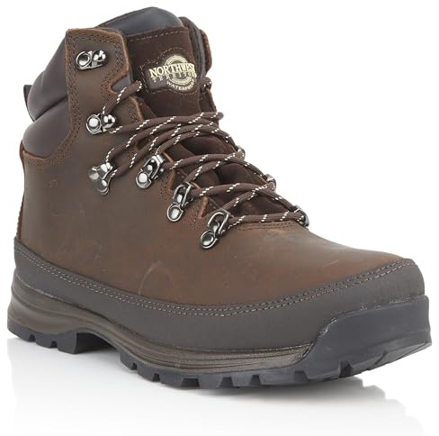 Northwest Territory Men's Pelly Hiking Boot (9, Dark Brown, numeric_9)