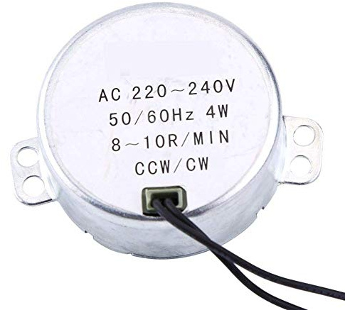Synchronmotor 50 / 60Hz Frequenz AC 220~240V Getriebemotor CW/CCW 4W Mikrowelle(8-10RPM)