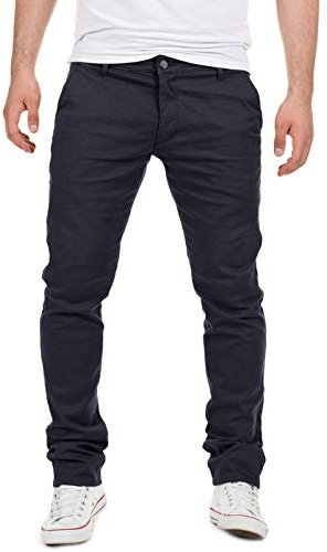 Yazubi - Pantaloni Chino Dustin - Pantaloni Chino da Uomo in Tessuto Elasticizzato - Jeans Chino da Uomo, Blu (Night Sky 4R193924), W33/L34