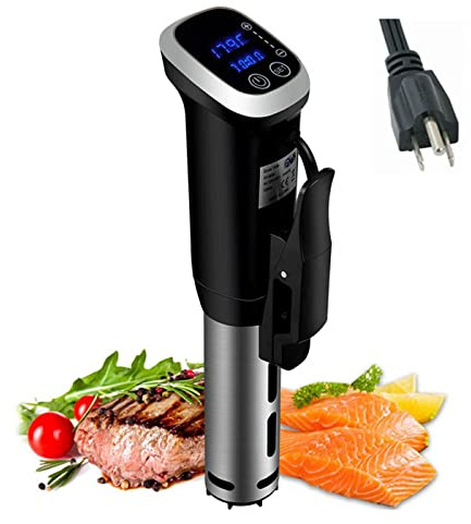 Sous Vide Cooker Immersion Circulator IPX7 Waterproof, 1800 Watts Vacuum Food Cooker, LCD Digital Display(US Plug, 110V)