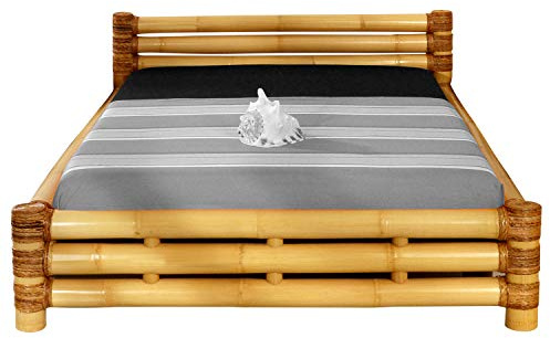 Vakarua Samar Bambusbett 180x200 cm Bambusbetten Holzbett Bettrahmen