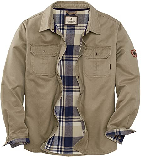 Legendary Whitetails herr Journeyman Shirt Jacket, Flannel Lined Shacket For Men, Water-resistant Coat Rugged Fall Clothing Jacka