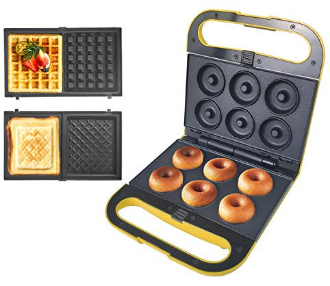 Health and Home Multi Baker, con 3 set di piastre intercambiabili per realizzare cialde belga, panino gourmet, ciambelle e altro snack