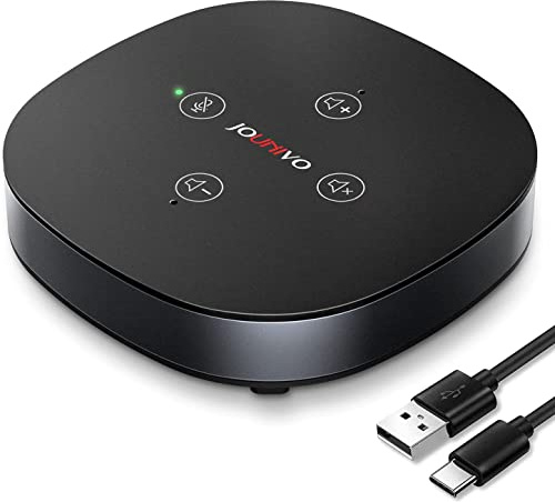 Micrófono de Altavoz USB JV803, Altavoz de Conferencia, micrófono omnidireccional, con Toma de Voz de 360º, Botones de Sensor táctil para silenciardesactivar, transmisión, Altavoz de Llamadas