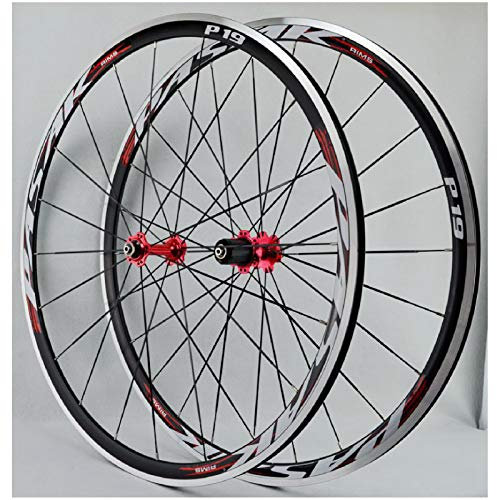 Rennrad Radsatz 28 Zoll 700C Doppelwandig Aluminiumlegierung 30MM V-Bremsfelge Schnelle Veröffentlichung Nabe Mit Abgedichteten Lagern für 7 8 9 10 11 12 Speed (Size : 700C)