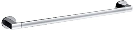 WENKO UV-Loc Badetuchstange UNO Mod. Maribor eleganter Wand-Handtuchhalter aus Zinkdruckguss Innovative Klebemontage ohne Bohren 63,5 x 5 x 7,5 cm Chrom