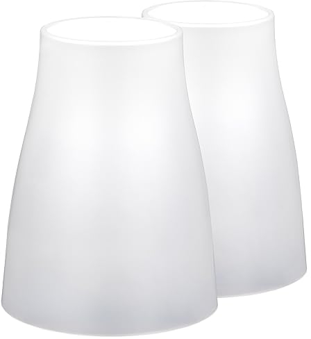TYMAR Grabvase aus Kunststoff, Friedhofsvase für Grabschmuck, geeignet für Grabgestecke, Kunstblumen und frische Blumen, wetterfest(H=33,8 cm; N(2pack) Perle)