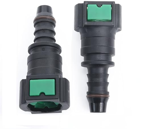 AC Performance Plastic Fuel Quick Connector Female 3/8 Tube to Male 3/8 Barb, Pack of 2