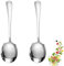 2 Pièces Grandes Cuillères de Service en Acier inoxydable, Cuillères de Service en Argent avec Long Manche, Cuillères de Service Buffet en Argent, pour la Cuisine, le Restaurant, le Banquet
