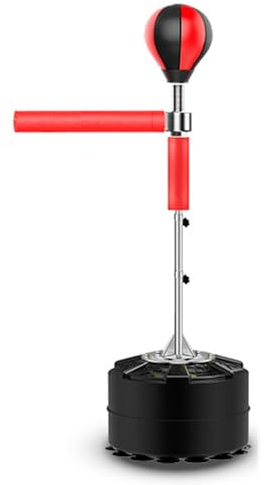 Verstellbar Boxing Erwachsene Set Stand Boxsack Training Standing Punch Bag BoxausrüStung Inkl. Boxhandschuhe Punching Ball StäNder Boxstand Standbox Trainer HöHenverstellbar 120-190Cm