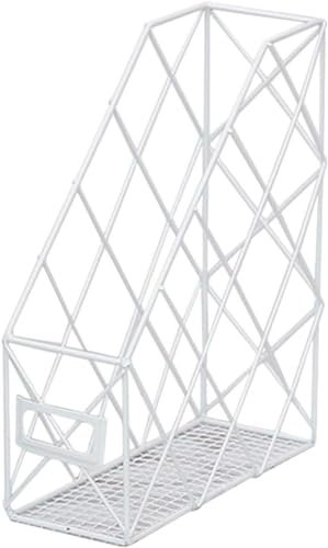 RDAHSUEHH Aktenregale für den Schreibtisch, Metall, ausgehöhlt, für Büro, Schreibtisch, Zeitschriftensammler, für Zuhause, Schreibwaren, Organizer (weiß)