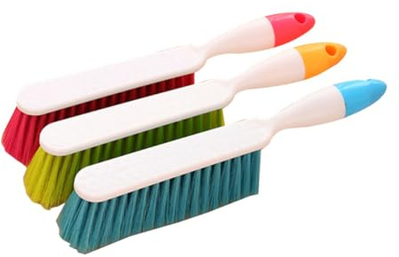 Anneome 3pcs Slip Bed Brush Upholstery Cleaning Brush for Dusting Sofa Floor Home Cleaning Random Color