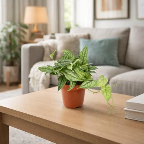 Monstera Siltepecana 20-30 cm - Exotische Zimmerpflanze im 12 cm Topf, Pflegeleicht & Schnellwachsend