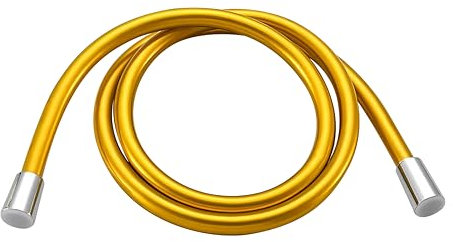 Brauseschlauch 1,5 m, stark explosionsgeschützt, 150 cm, Standard 1/2“ Anschluss, 360° Knickschutz, flexibel und knickfest, glatte Oberfläche für leichte Reinigung,Gold