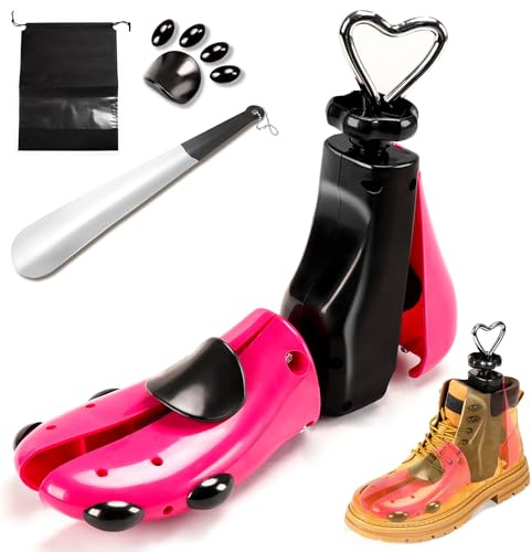 x-vesolje Skostretchare kvinnor män, känga stretchare män kvinnor, skoträd justerbar unisex stövel bredare stretchare, Röd (1 st.dam storlek 9-14, herr 8-13), women Size 9-14, Men's 8-13