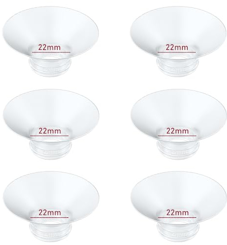 Flange Insert 22mm Compatible with Momcozy M5/M6/M9/Air1/W1/S12 pro/S9 pro/V1 pro/V2 pro Breast Pump Replacement Accessories, for Momcozy Flange Inserts Replacement Parts,6 Piece Set-22mm