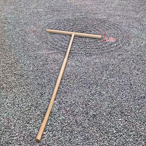 ZHAOXI Râteau effaçable à Motif de Jardin Zen de Taille complète pour la Pratique Zen en extérieur, râteau en Bois Japonais pour l'extérieur et râteau Zen à Faire soi-même